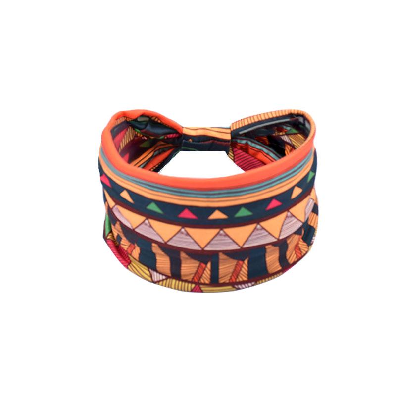 Women's Paisley Sport Yoga Headband - Sweat-Absorbing, Elastic Cotton, Bohemian Style