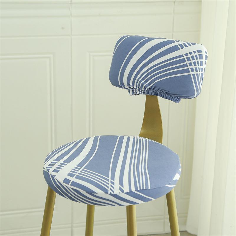 Chair Cover Elastic Universal Round Stool Chair Cover Full Dust Shield Modern Bar Rotating Chair Stool Cover Durable