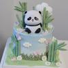 Adorable Panda Cake Toppers - Cartoon Resin Crafts for Birthdays and Baking Decorations