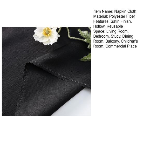 Napkin Cloth Lace Trim Reusable Square Napkin Fabric Outdoor Events Weddings Parties Banquets Buffets Home Decor