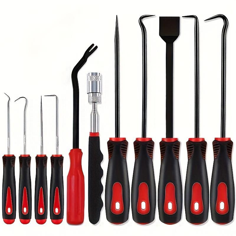 

Automotive Precision Pick and Hook Set with Scraper - Non-Slip Handle, High-Quality Material, 11-Piece Variety for Electronics and Vehicle Maintenance 11pcs