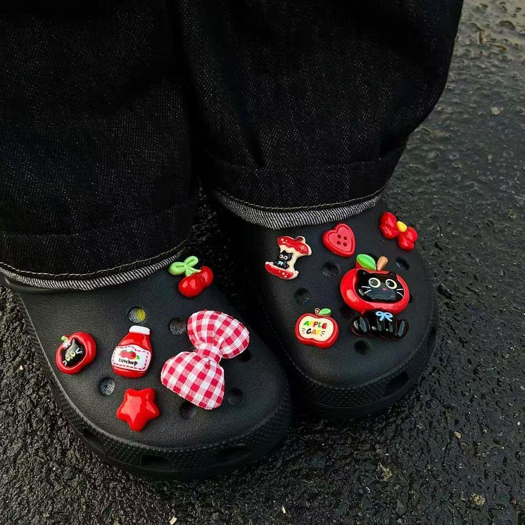 New Cute Cartoon Bear Sleep Hat Crocs Charms - Detachable Shoe Decoration Accessories