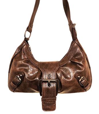[mental & Body Cota] Korean Landmine-Style Y2K Bag, Horizontal Hobo Bag, Washed Patent Leather with PU Leather, Emphasizing Appearance Over Quality