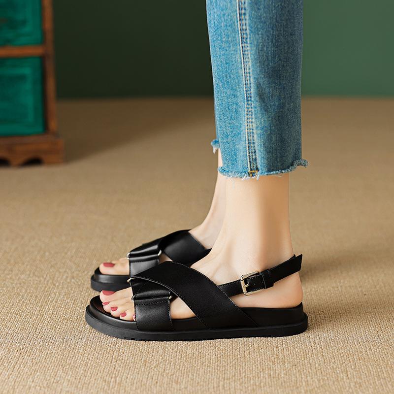 Weiwei girl 6920-2 sandals women's outer wear summer fashion beach shoes French fairy style flat Roman shoes