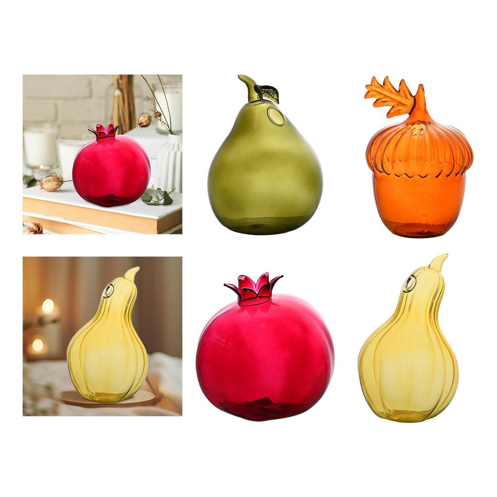 Glass Flower Vase Statue Empty Fragrance Diffuser Bottle Flower Arrangement for TV Cabinet Coffee Table Bookshelf Entryway Desk