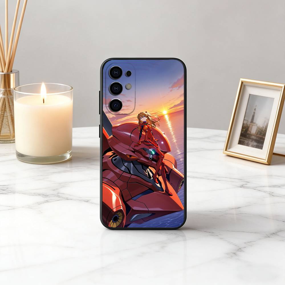 Anime EVA E-Evangelions cool Phone Case For Samsung S25,S24,S21,S22,S23,S30,Ultra,S20,Plus,Fe,Lite,Note,10,Black Cover