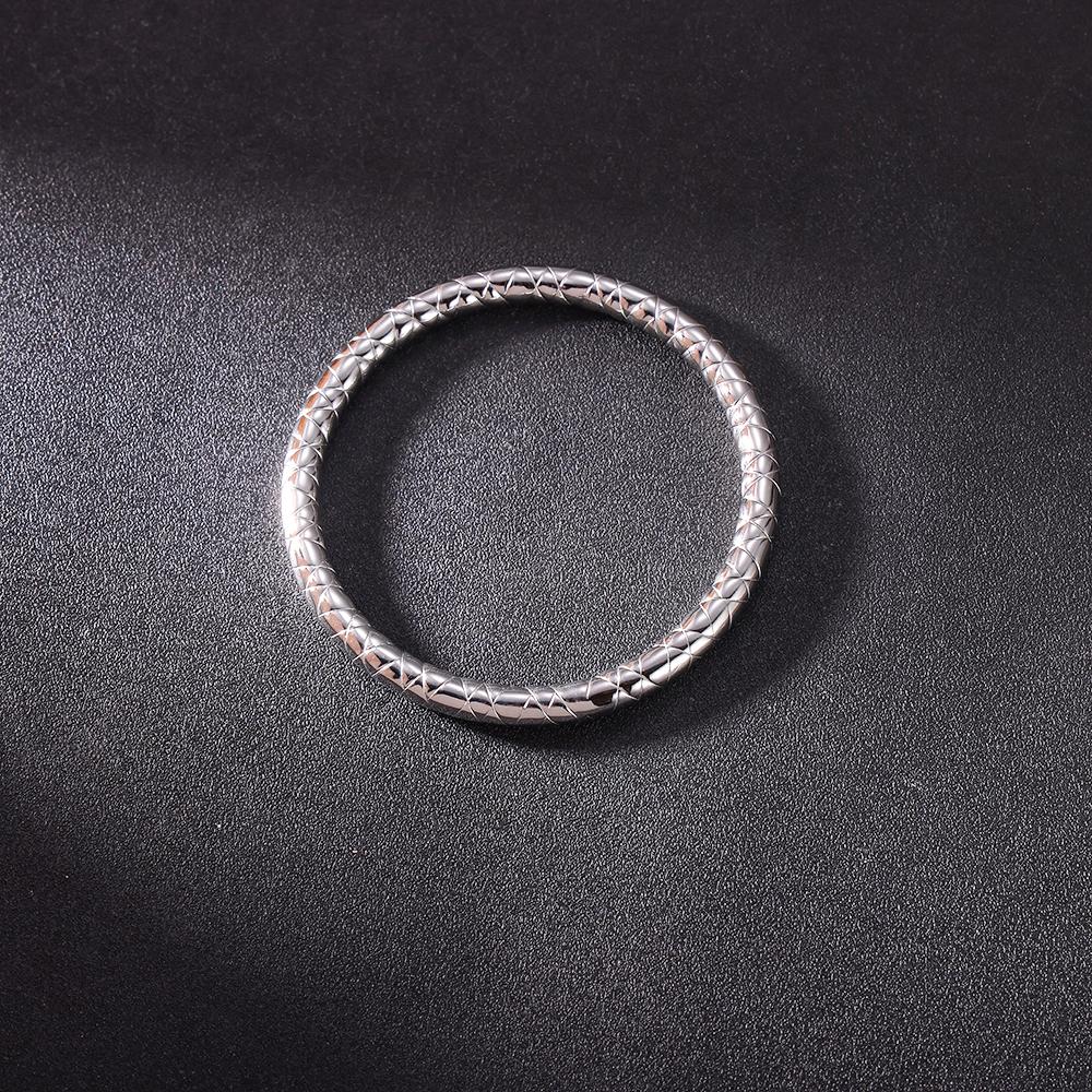 Hypoallergenic Stainless Steel Gold Plated Simple Jewelry Hollow Bracelet Women's Chunky Bangles Bracelets for Daily
