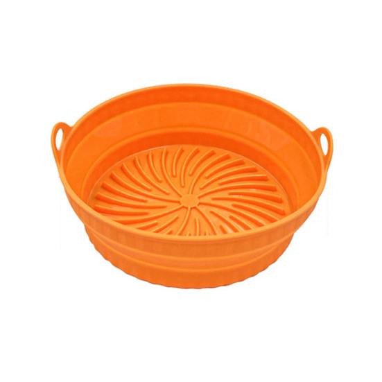 Foldable Air Fryer Silicone Liners Reusable Air Fryer Basket Round/Square Oven Baking Tray for Air Fryer Oven Accessories