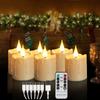 Realistic Flickering Flame LED Candle USB Rechargeable with Remote Waterproof 8H Timer for Wedding Holiday Home Decor Gift Set