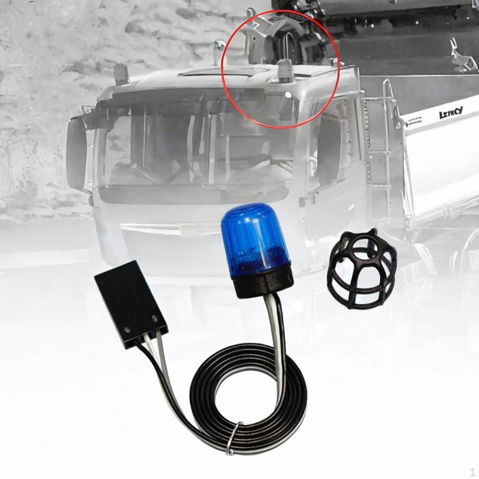 

1/14 RC Marker Light Accessory Multifunction LED Flashlight Rotating for Car синій