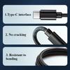 66W 5A Super Fast Charging Cable Nylon Braided USB C To Type C Cord 1m/2m/3m for 15 16 Pro Max Samsung S24 OPPO