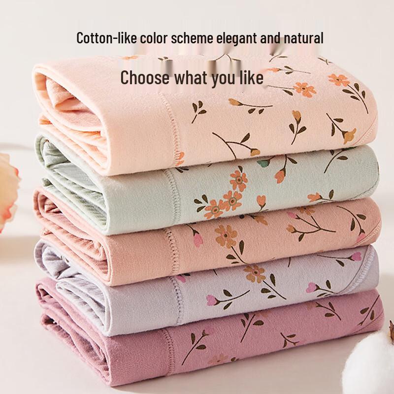 Langsha Women's High-Waist Cotton Silk Antibacterial Briefs