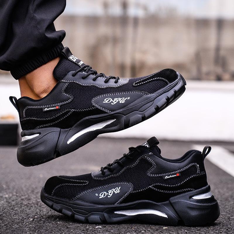 Male smash-proof, anti-piercing, deodorant, light, breathable, wear-resistant, safe construction site work shoes
