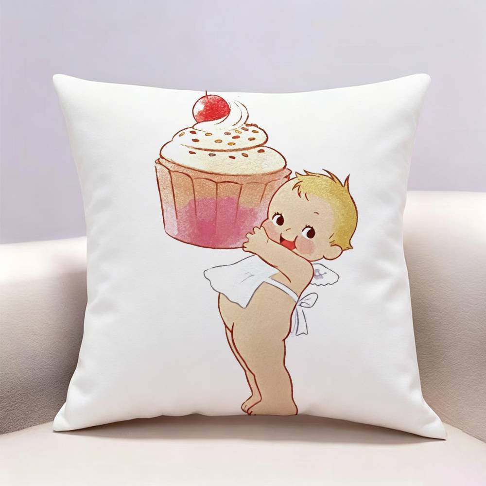 Cartoon KKewpie Doublesided print Pillow Case for Sofa Living Room Home office Decor Protective Cover
