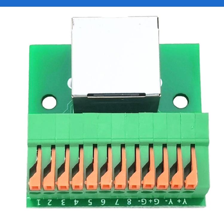 Screw Terminals RJ45 Female Sockets DIN Rail Adapter With LED Light For Industrial Networkings Connectivitys
