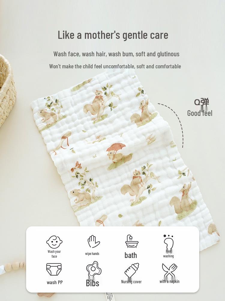 Summer Infant Face Wash & Bib: Six-Layer Gauze Baby Towel