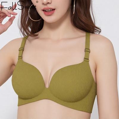 Women's Push Up Bra Sexy Bras Wireless Bralette Seamless T-shirt Brassiere Cute Candy Color Underwear Ladies Lingerie