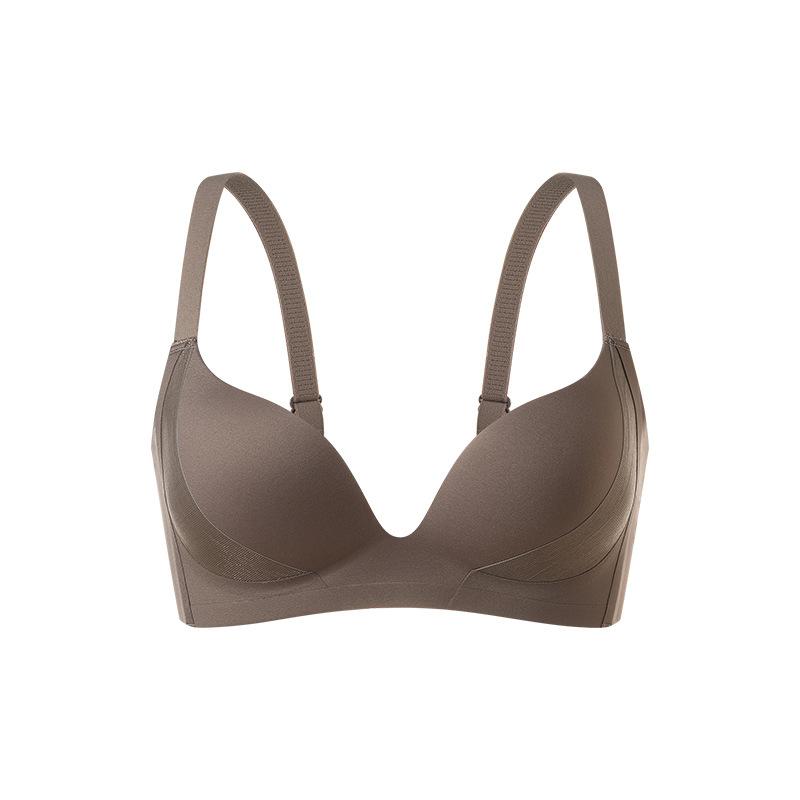 One cup, breathable, seamless, comfortable and small, gathered, anti-sagging, double breasts, no steel ring breasted bra