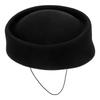 2025 New Ladies 100% Wool Fedoras Hats Concave Top British Vintage Felt Berets Wedding Fascinator Hat Cocktail Party Pillbox Cap
