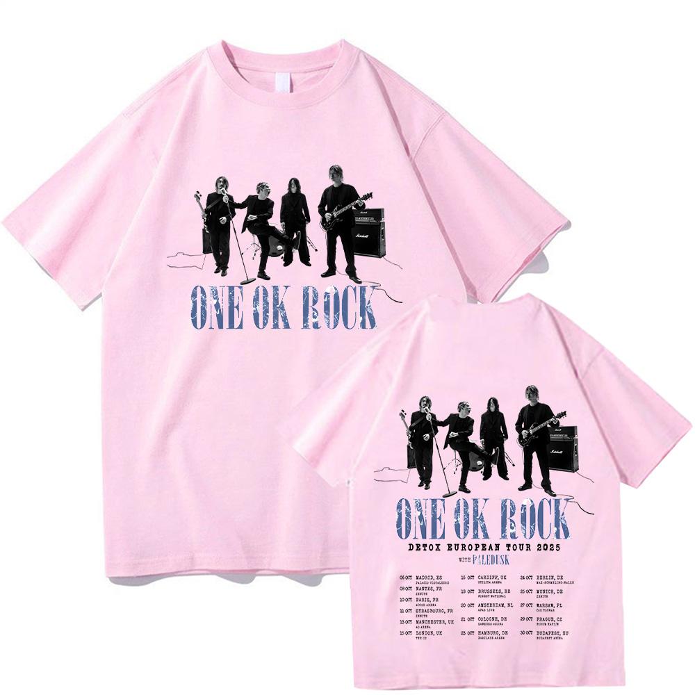 2026 Hot Sale ONE OK ROCK Detox Europban Tour 2025 T Shirts Cotton Summer Oversize Hip Hop Harajuku YK2 Trend Top for Women Men Crewneck Tees
