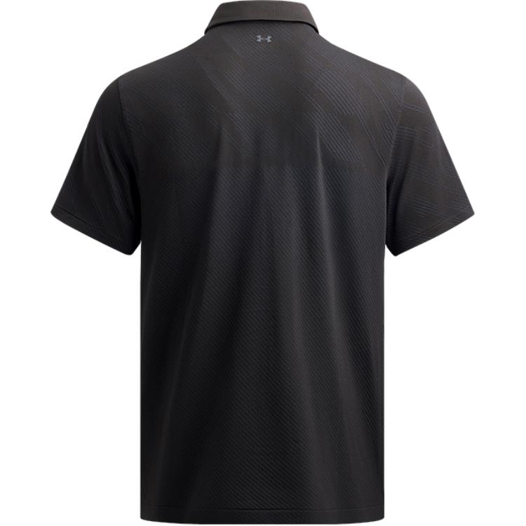 Under Armour Tour Tips Seamless Solid Color Casual Comfortable Soft Breathable Golf Polo Shirt Men tops Black 1387129-001