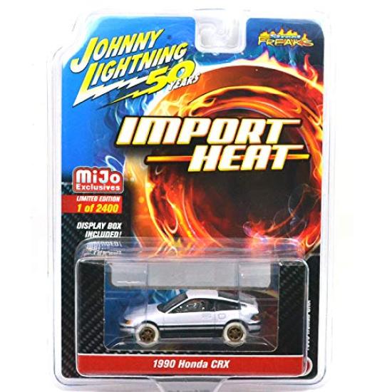 Johnny Lightning Scale MIJO TOYS 1990 Honda CRX Yellow 164 - - (White Lightning)