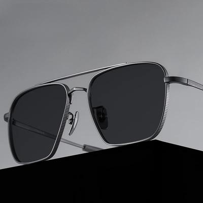 Pure Titanium Men's Sunglasses Seiko Polarized Photochromic Outdoor Shades UV400 Original Brand Sun Glasses