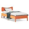 VidaXL Bed Frames Without Mattress Wax Brown 75x190 Cm Solid Pine Wood, Bed, Bedroom Furniture, Wooden Bed, Single Bed, 3328258