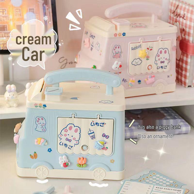 Cartoon Car Piggy Bank for Kids - Creative Gift & Souvenir with Large Capacity