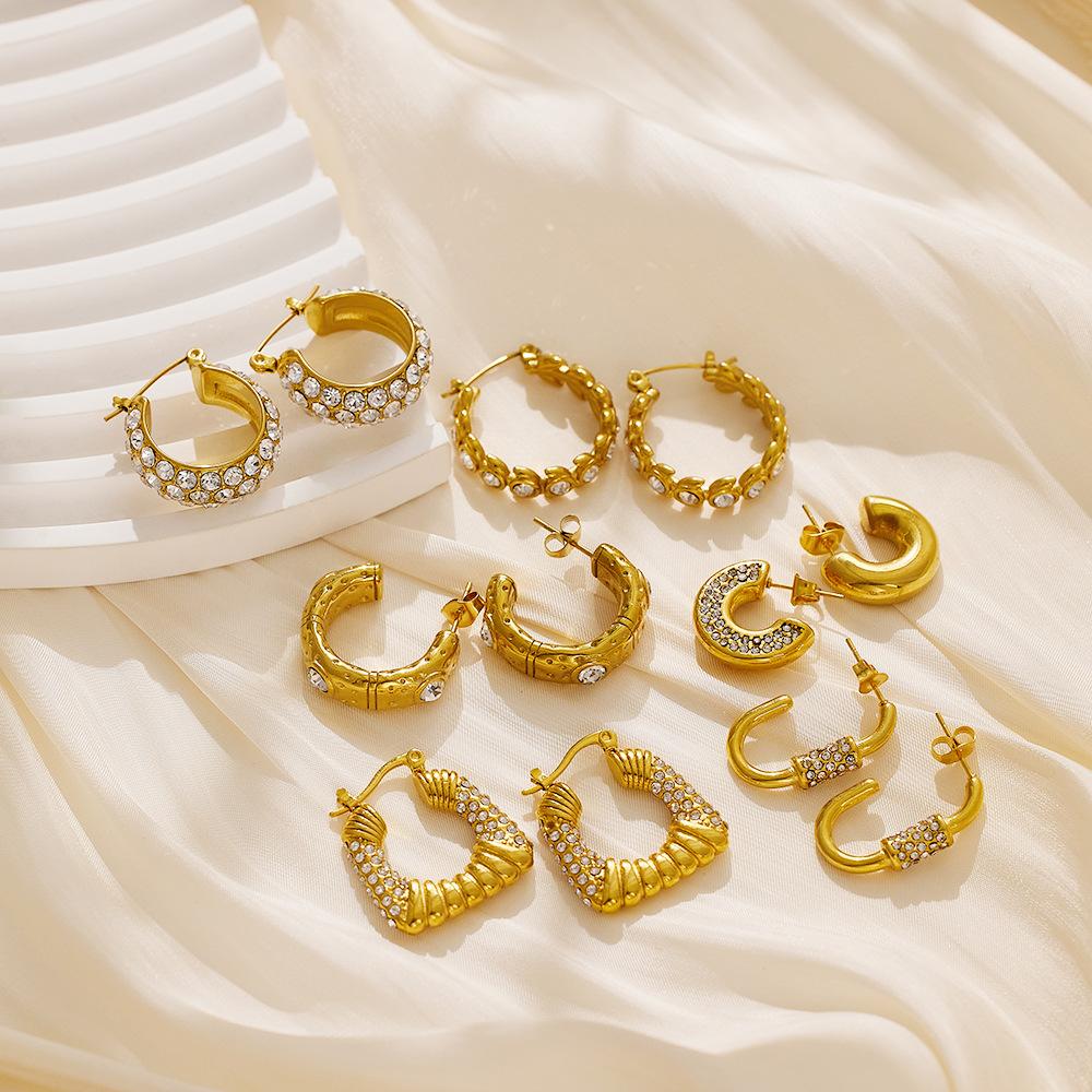 

Серьги из 18-каратного золота с металлическим покрытием высокого уровня Wind Niche