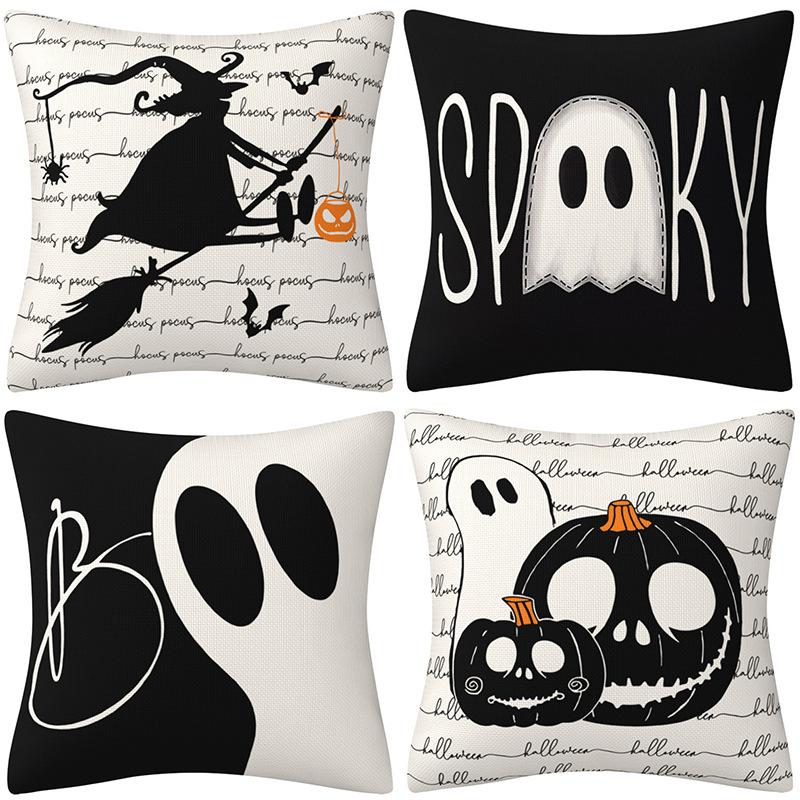 Halloween Pillowcase Pumpkin Skull Funny Ghost Cushion Cover Sofa Living Room Decoration Pillow