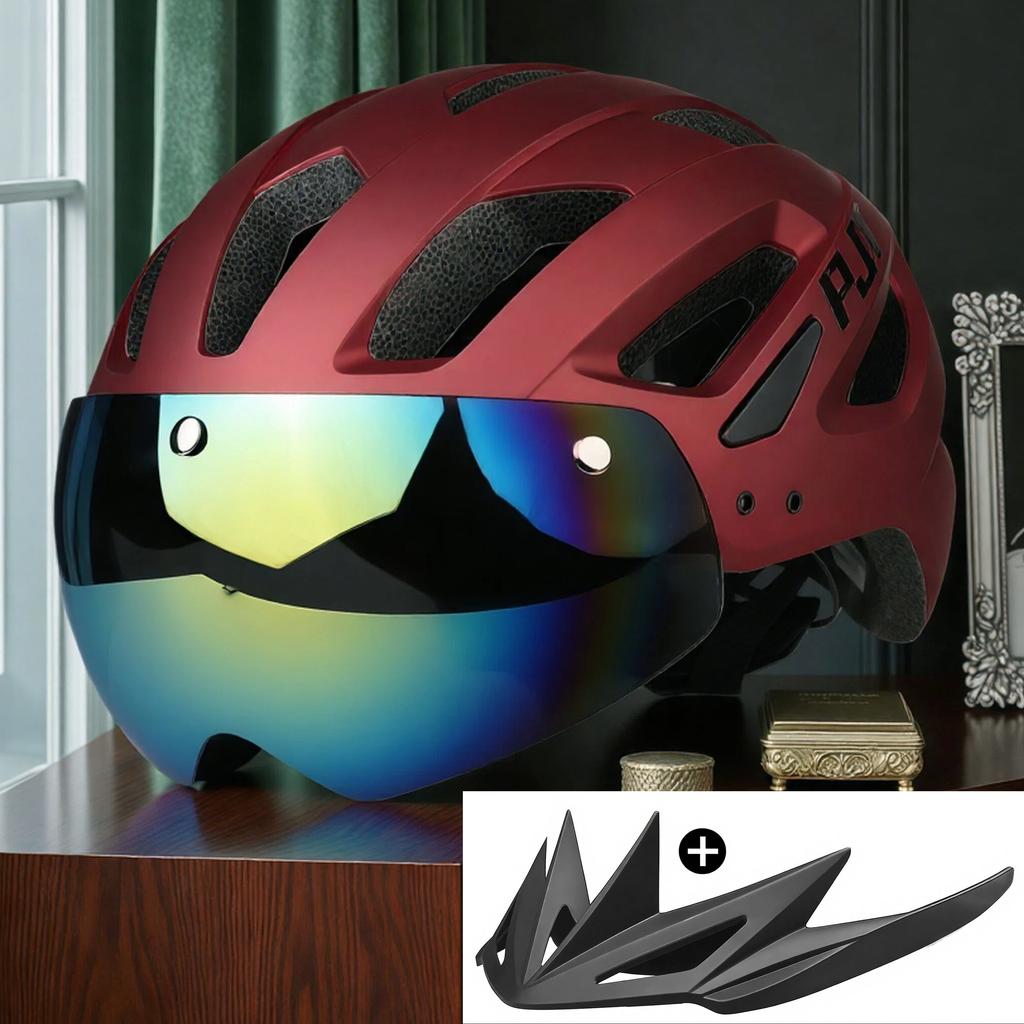 Pjt New Cycling Helmet Light Road Mtb Mountain Bike Bicycle Goggles / Sun Visor Helmet L For Men Women Sun Visor Bicycle Helmet