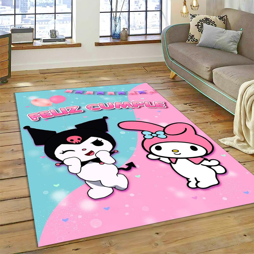 27 Style Cartoon Melody Melo Kawaii Sanrio Carpet Rug for Bedroom Living Room Home Sofa Decoration,kids Large Decor Floor Mat HD
