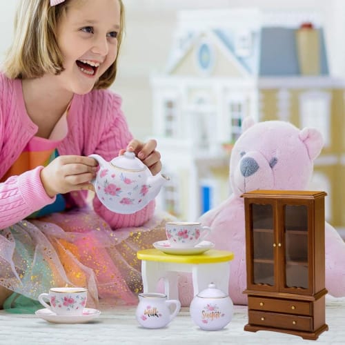 Jeproer Dollhouse Bookshelf Furniture, Miniature Bookshelf Furniture - 3-Story Miniature Display Shelf | Dollhouse Furniture Display Shelf, Dollhouse