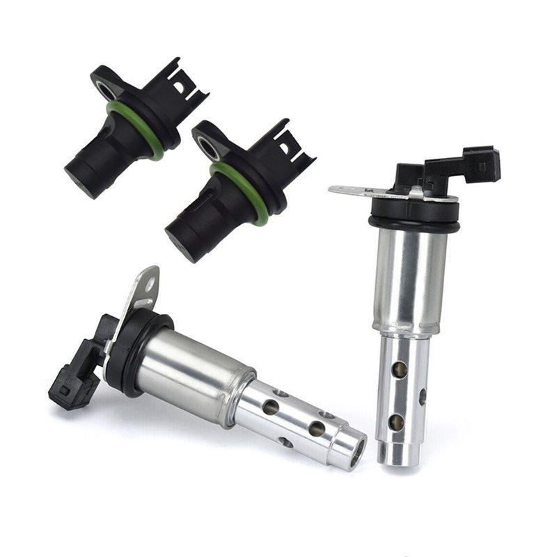 Camshaft Position Sensor& Timing Solenoid(4Pcs)- 11367516293 13627525014 11367585425 13627558518 For BMW N51 N52 N53 N54