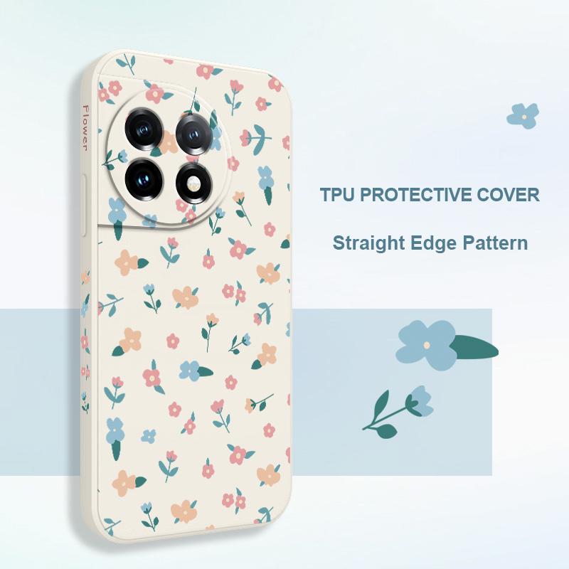 Drunk Fallen Flowers Phone Case For Oneplus 13 13R 12 12R 11 11R 10 10R 10T 9R 9RT 9 8T 8 7 7T Pro 5G Liquid Silicone Cover