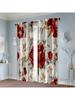 Tende stampate Stile Glam Floreale Twill Tessuto versatile Senza asta Art Déco Festivo Perfetto Set da camera da letto Set da 2 Realizzato Poliestere Decorazione