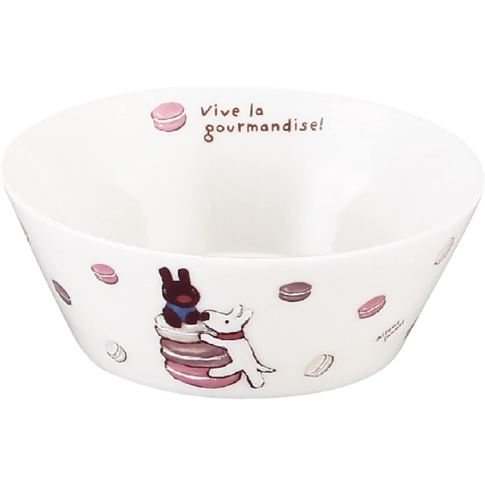 

Lisa Gaspard Macaron Made in & Bowl, 13cm, Microwave-Safe, Japan, LG162-358 белый