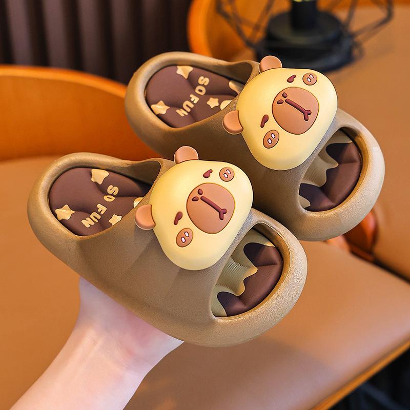 Kapibara Summer Children's Sandals Boys Non-Slip Soft Sole Small Medium Large Kids Beach Bathing Slippers