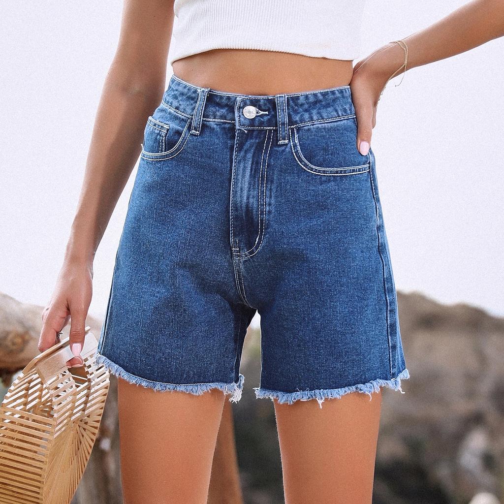 GMXIA Trend Loose Casual Denim Shorts High Waisted Loose Slimming Pants