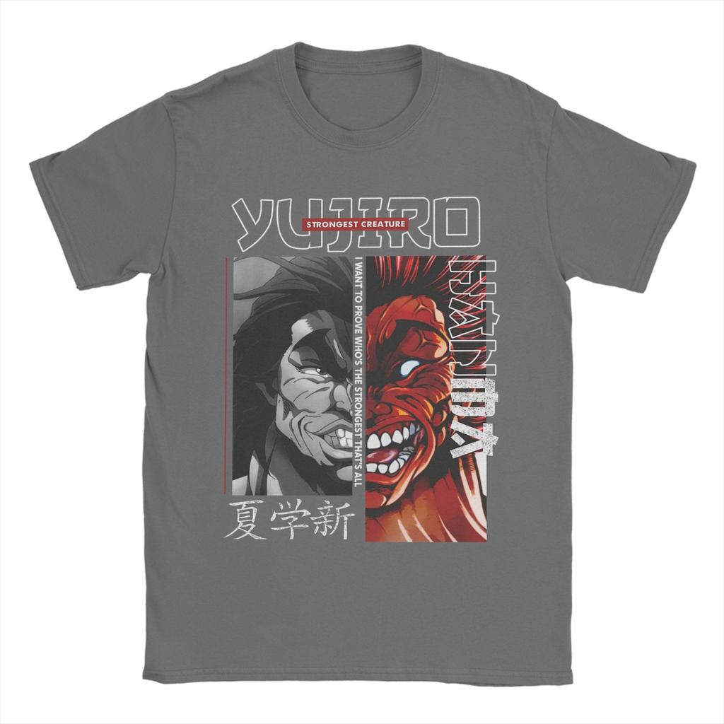 Men Yujiro Hanma The Strongest Creature Baki T Shirt  Cotton Clothes Funny Short Sleeve Crew Neck Tee Shirt Gift Idea TShirts