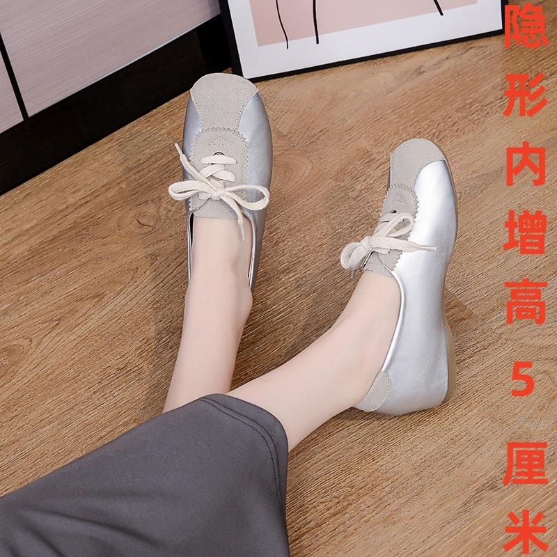 

Туфли женские новые популярные модели повышают темперамент, модные поездки на работу, мелкий рот, маленькие одинарные туфли 33 серебряный