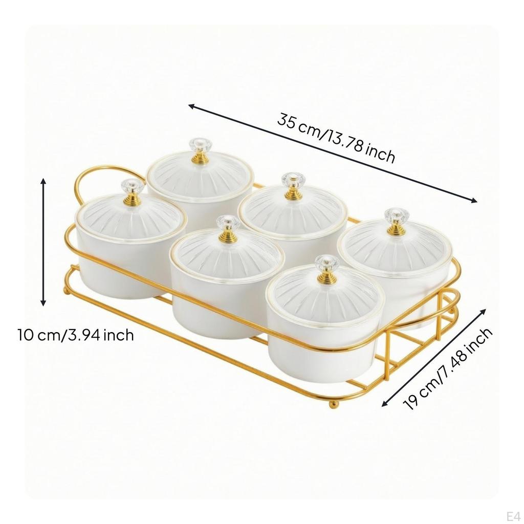 Countertop Snack Organizer Compartmentalized Candy with Lid Lidded Tray for