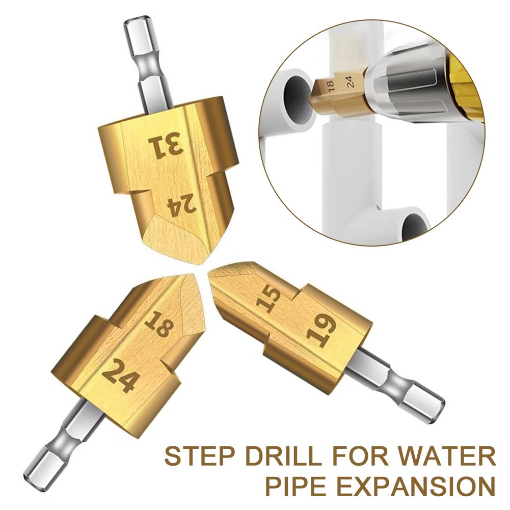 1/3Pcs Stepped PPR Drill Bit Small Size Water Pipe Connection Tool For Plumbing