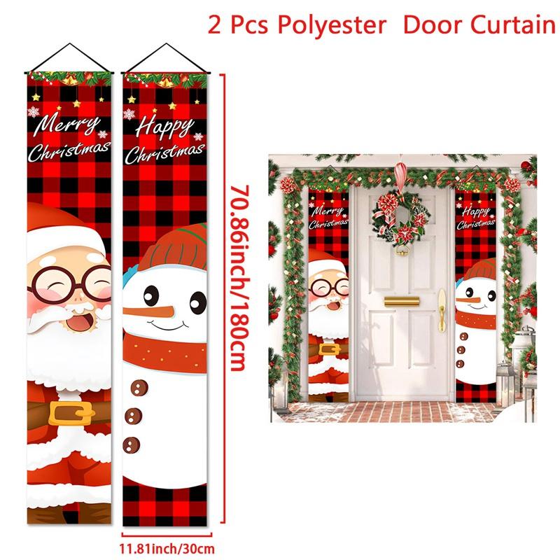 Nutcracker Soldier Banner Christmas Door Curtain Merry Christmas Decoration for Home 2025 Xmas Navidad Natal New Year Gifts