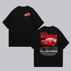 Novas Camisetas de Casal com Estampa do Relâmpago McQueen e Sally McQueen e Sally Algodão Puro Manga Curta Masculina e Feminina
