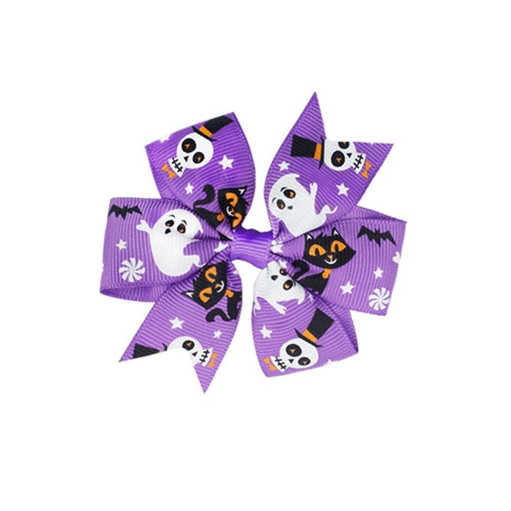 Creative Skeleton Halloween Bow Hair Clip Pumpkin Bat Pumpkin Hairpin Spider Korean Style Bat Duckbill Clip Party