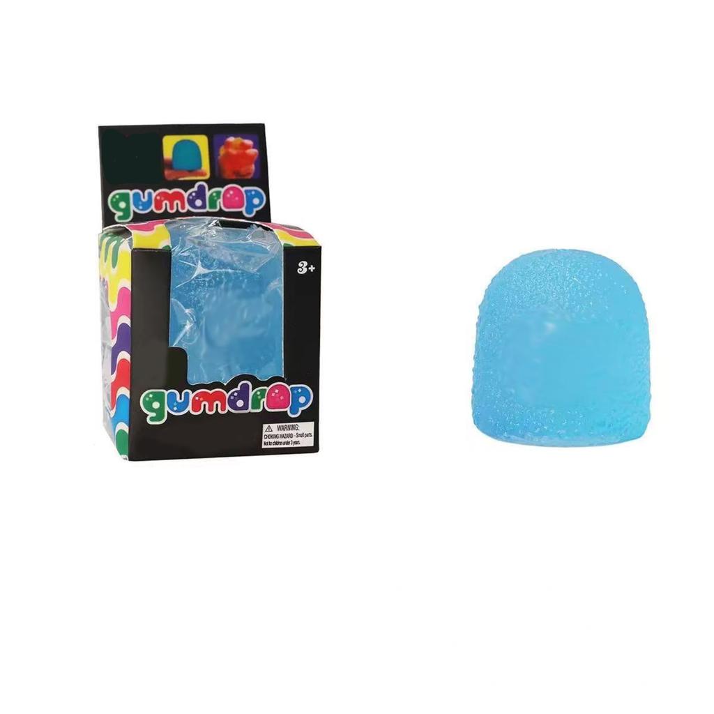 TPR Gumdrop Stress Relief Ball for Squeezing and Fidgeting Suitable for Office Classroom and Home Use for Adults and Kids Ages 8 Plus