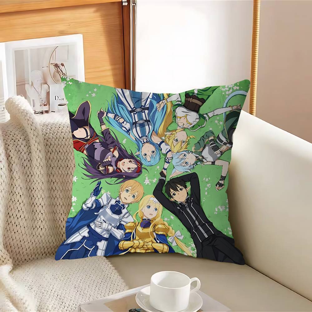Sword Art OnlineS Pillow Cover For Bedroom Room And Living Room Sofa Decorative Cushion Cover