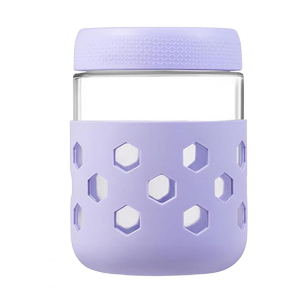 Einmachgläser aus Glas mit Silikonhülle, 473 ml (16 oz), auslaufsicher, luftdichte Behälter für Overnight Oats, Joghurt und Snacks